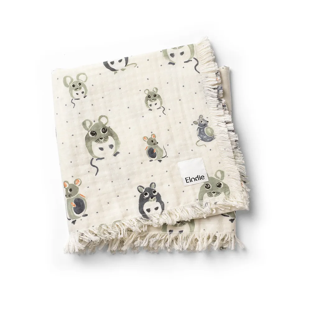 Elodie Muslin Teppe Forest mouse