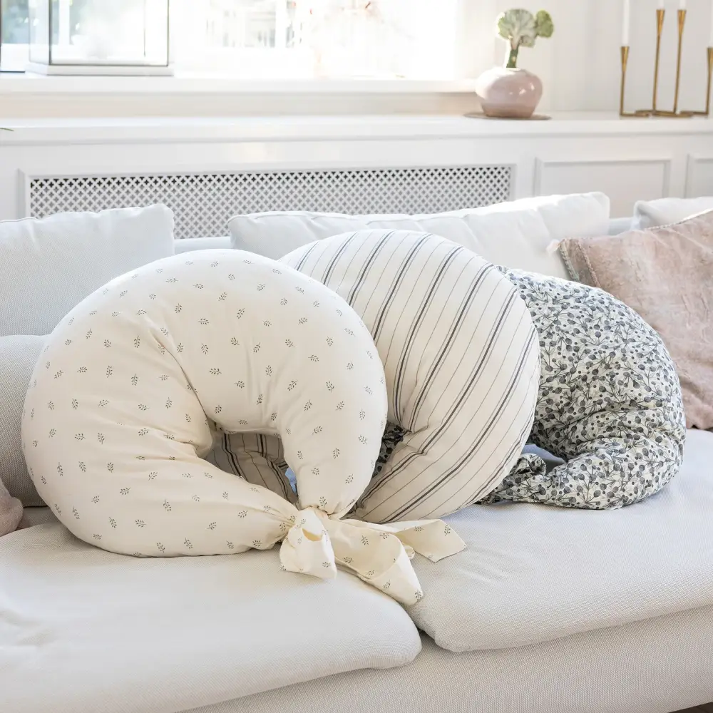 Sebra ammepute økologisk bomull cream stripe