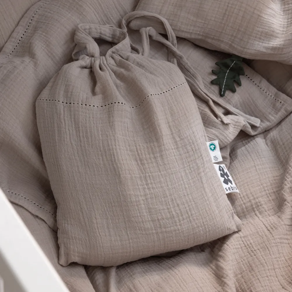 Sebra Sengesett junior musselin seabreeze beige