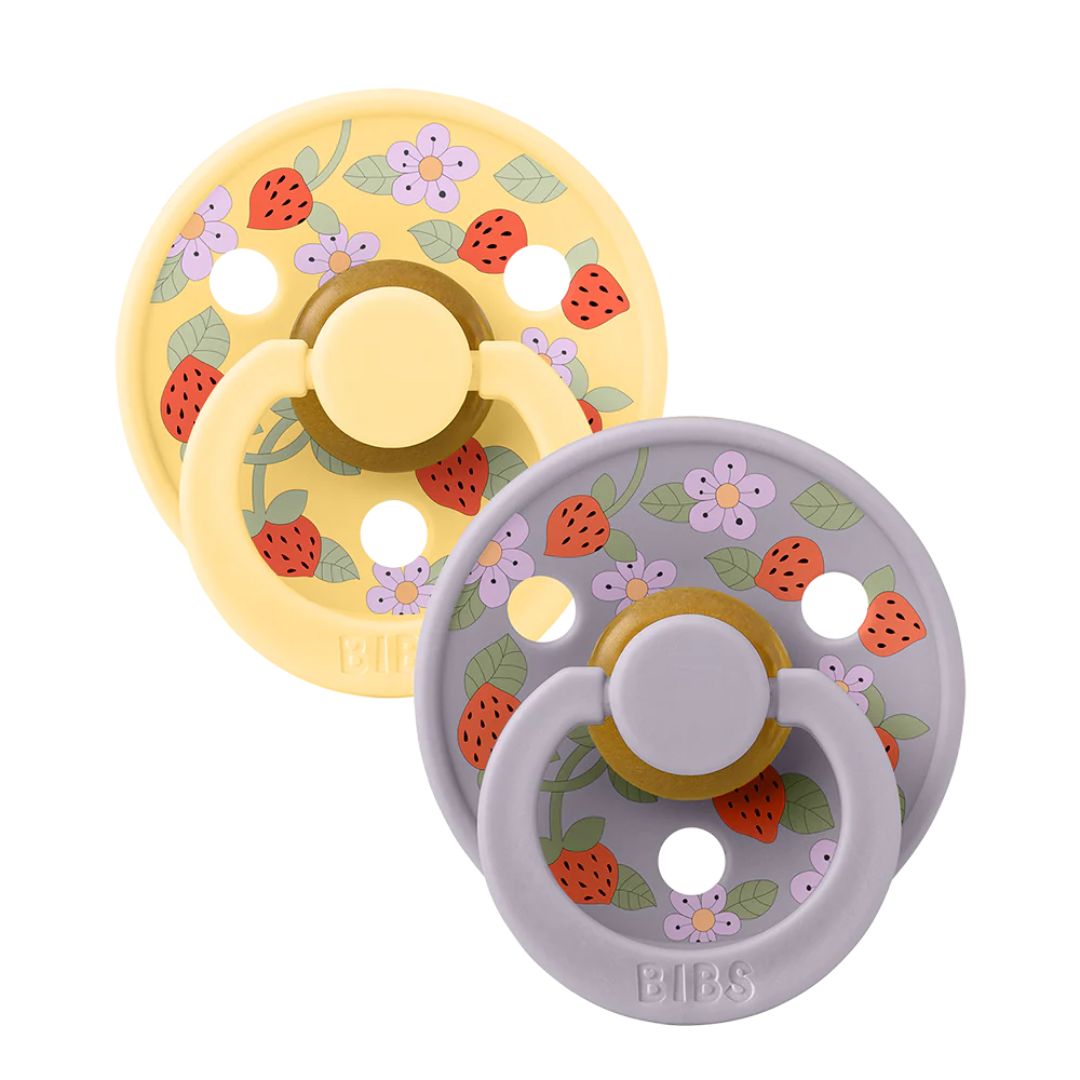 BIBS x Liberty duk 2-pakning 6-12m Strawberries/Cream Pale