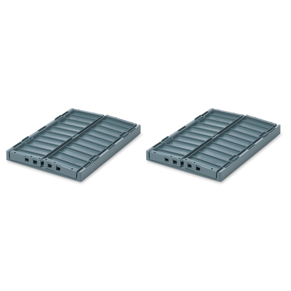 Liewood Weston oppbevaringsboks M 2-pack Whale blue 7130