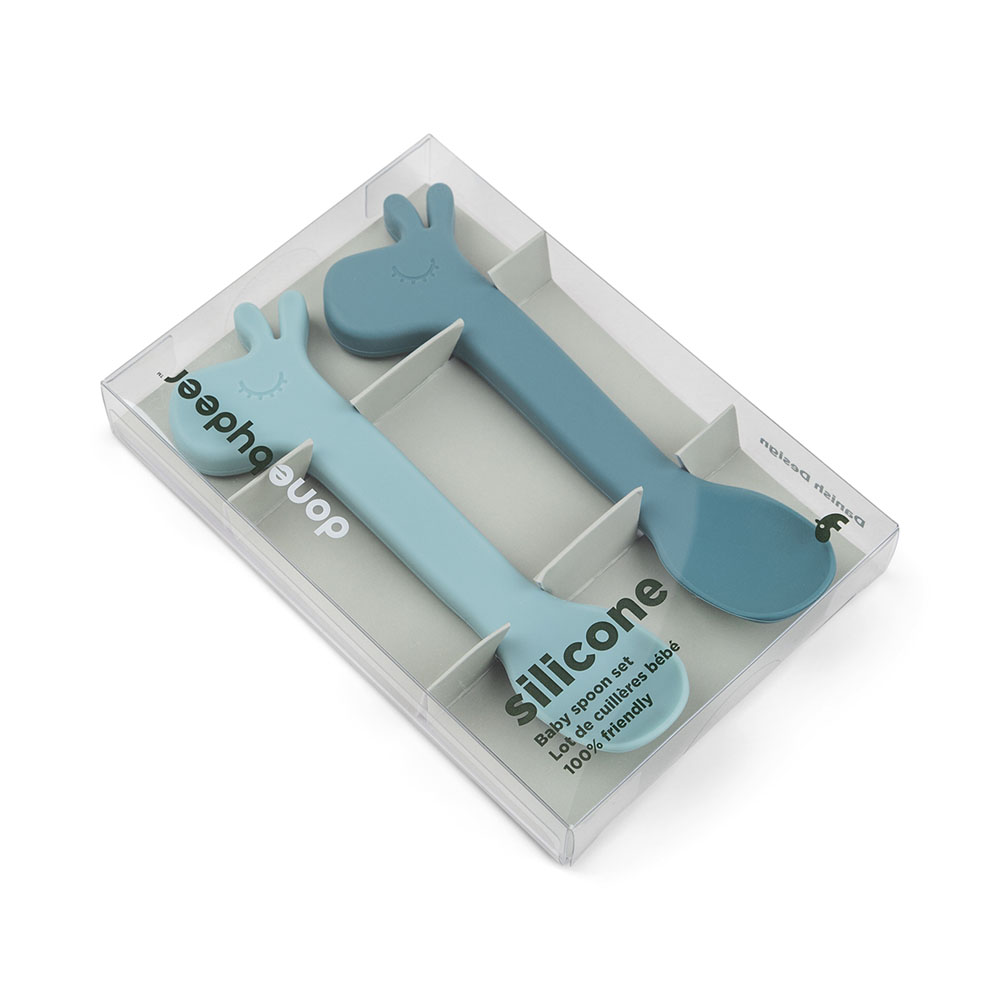 Done by Deer silikonskje 2-pack Lalee Blue