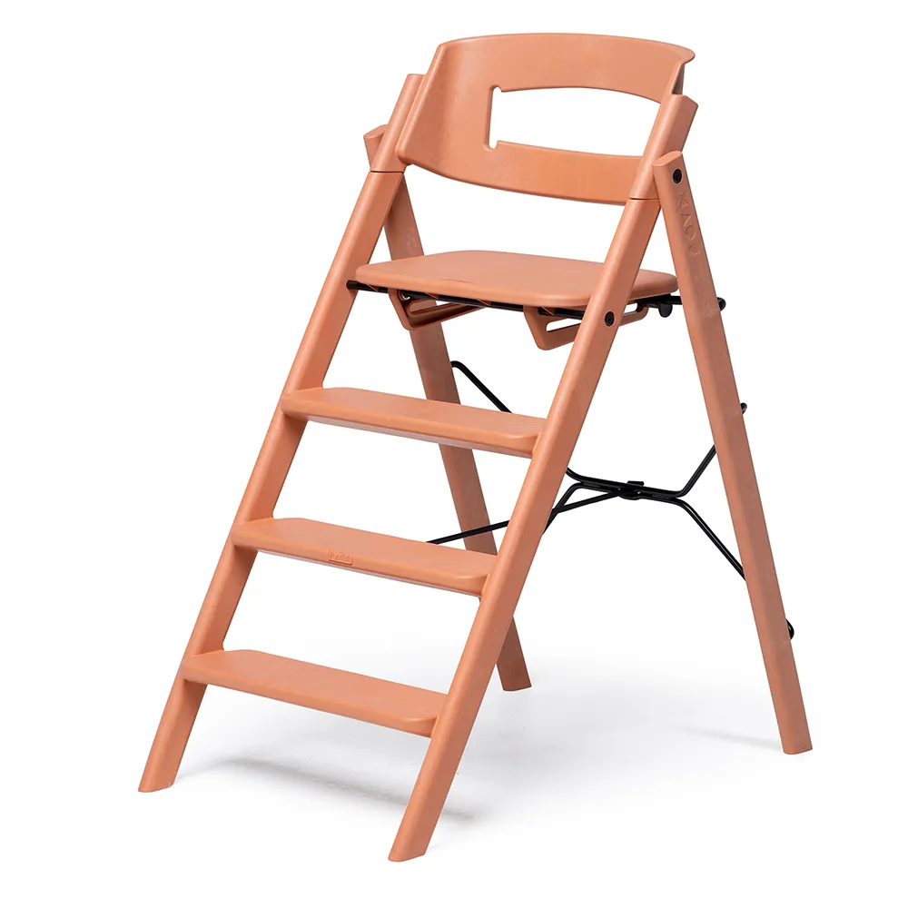 Kaos Klapp Høy stol av resirkulert plast Terracotta Pink