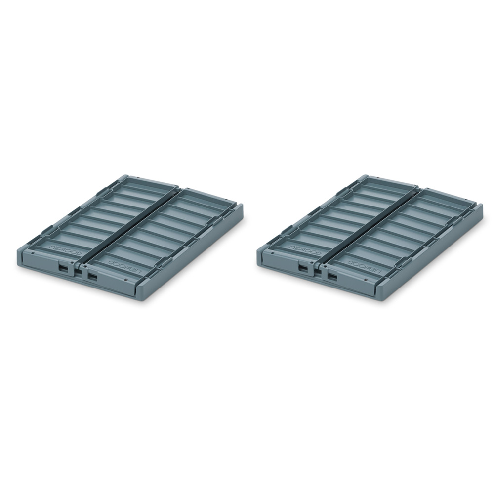 Liewood Weston oppbevaringsboks S 2-pack Whale blue 7130