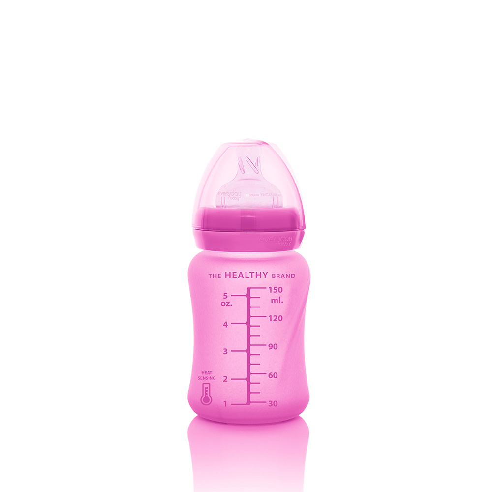 Everyday baby varmefølende tåteflaske - 150ml Cerise rosa
