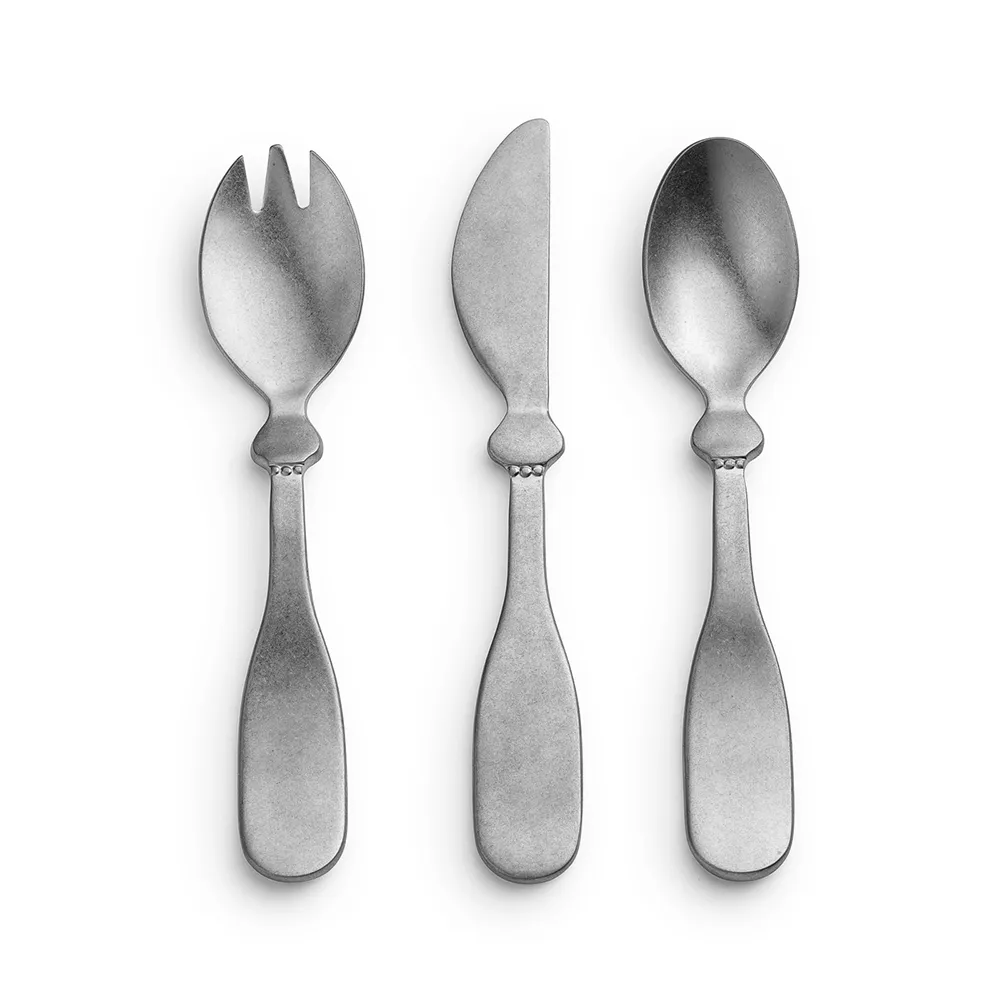 Elodie Barnebestikk Antique Silver