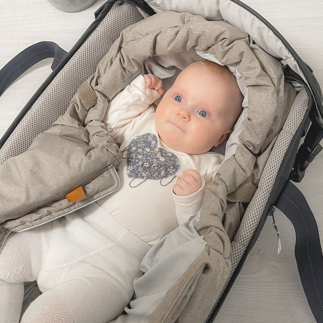 EasyGrow babynest/myk bæresele Favn Grå