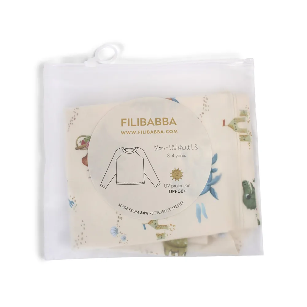 Filibabba Nor UV-skjorte LS 3-4 år - Dino Beach