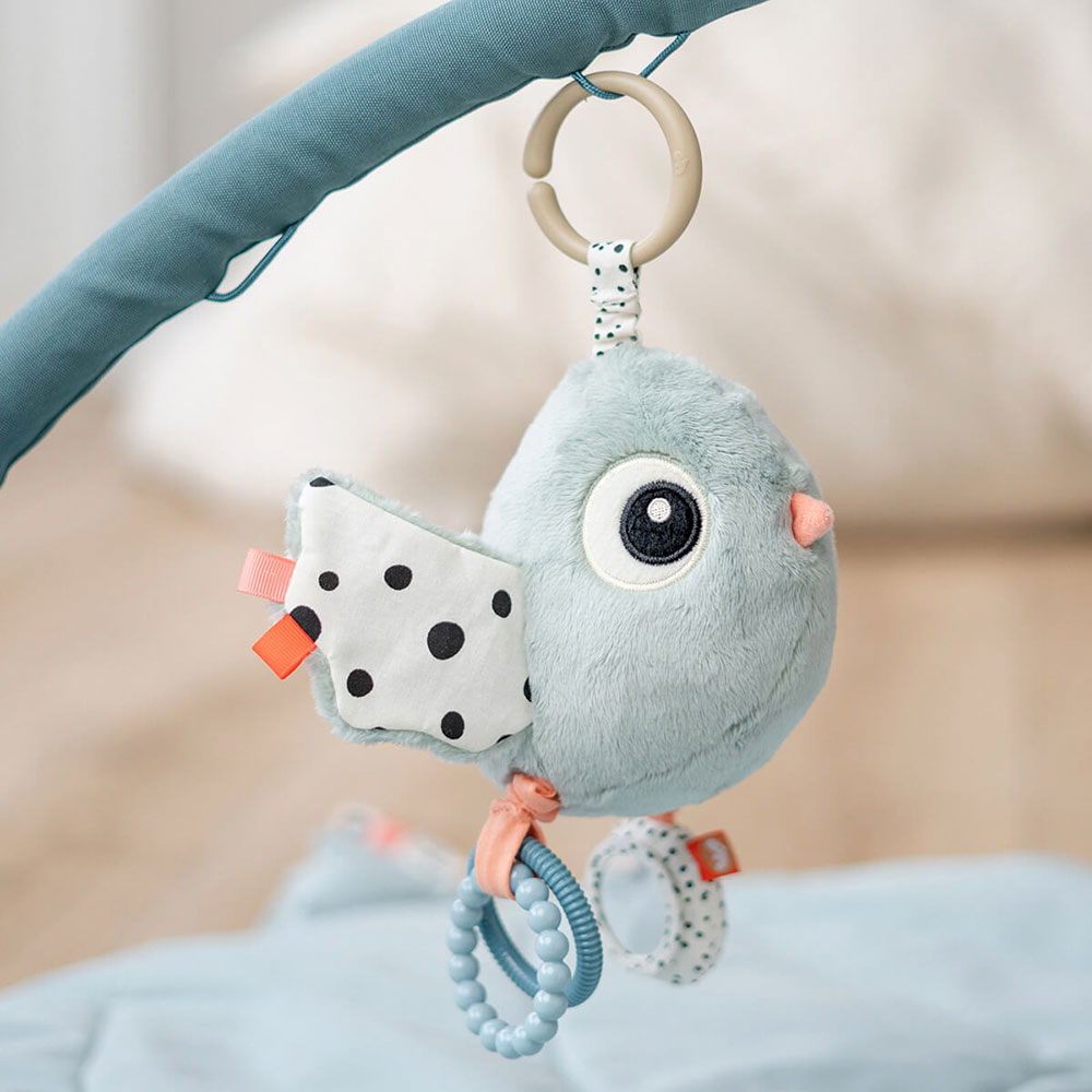 Done by Deer aktivitetsleketøy barnevognoppheng Birdee Blue