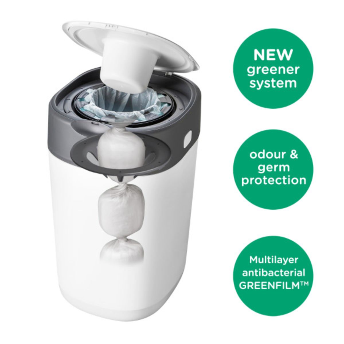 Tommee Tippee bleiebøtte Sangenic Twist & Click Hvit