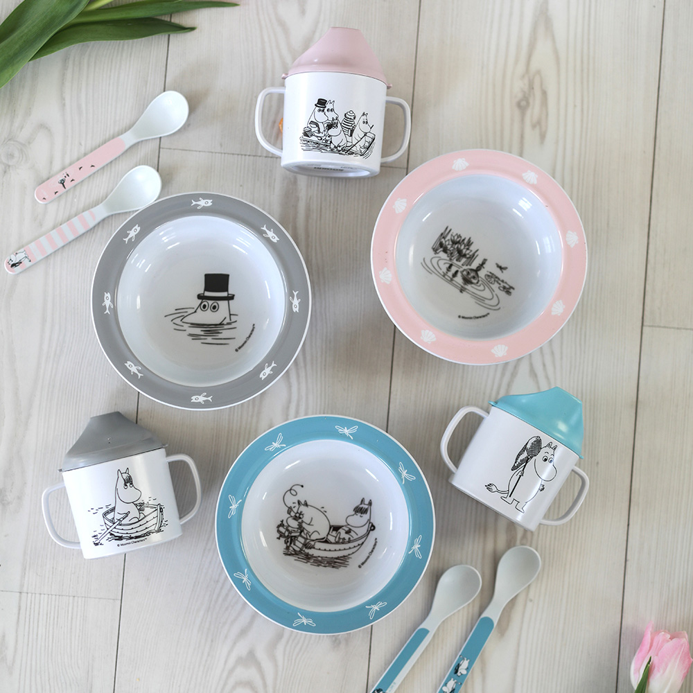  Rätt Start Moomin vann og bad, sugekoppplate, blå