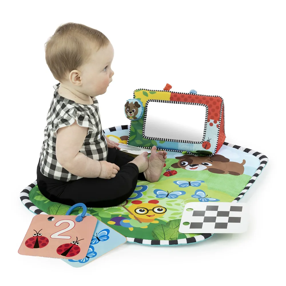 Baby Einstein Discovery Garden Tummy Time-matte og speil
