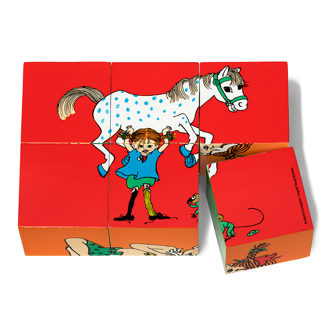 Pippi puslespillklosser 6 deler