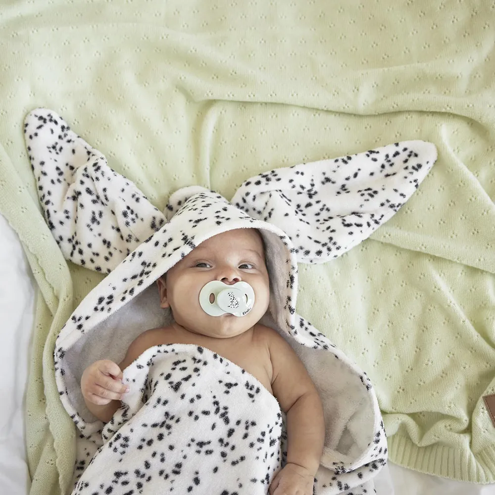 Elodie Hooded Towel Dalmatian Dots