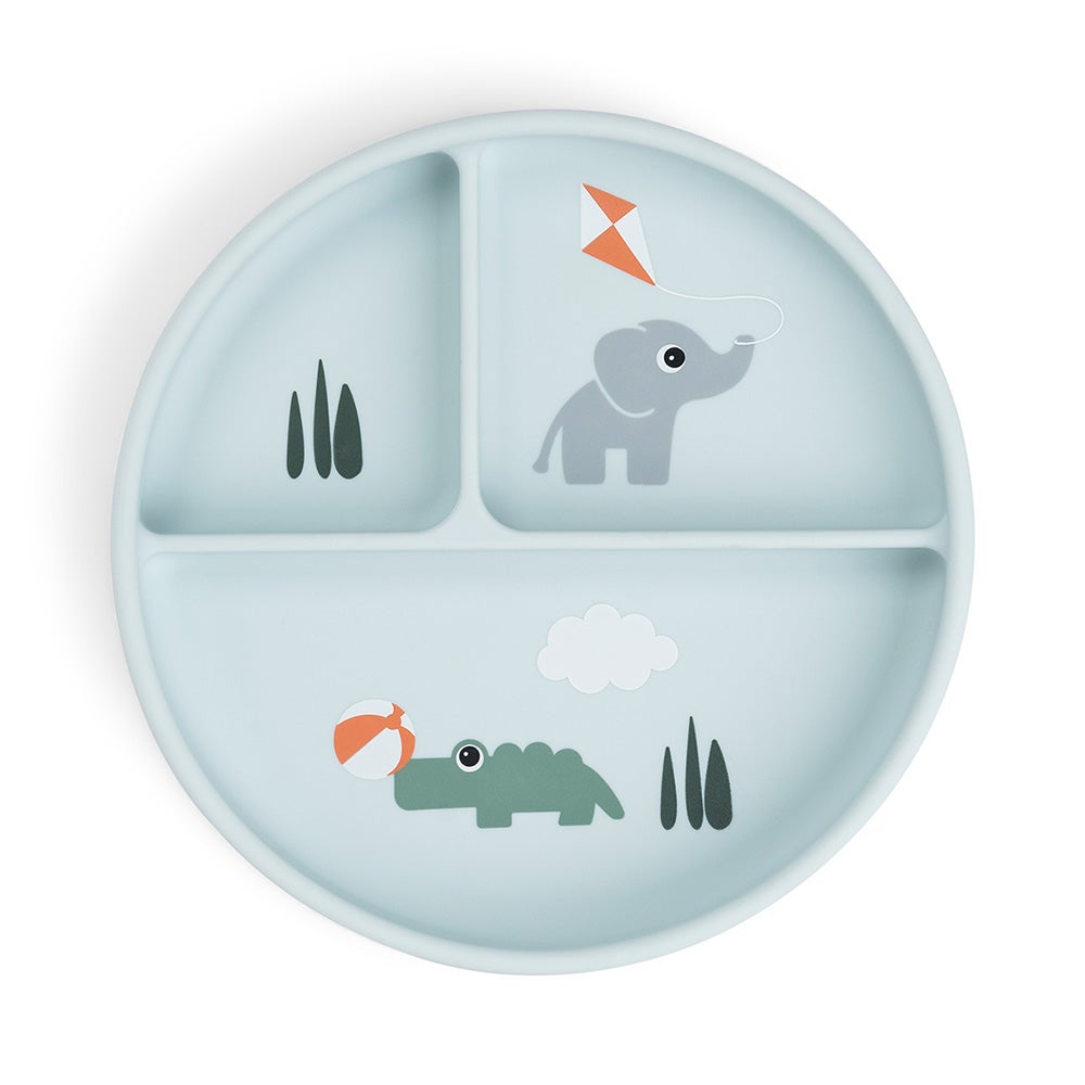 Done by Deer Stick&Stay plate med rom Playground Blue