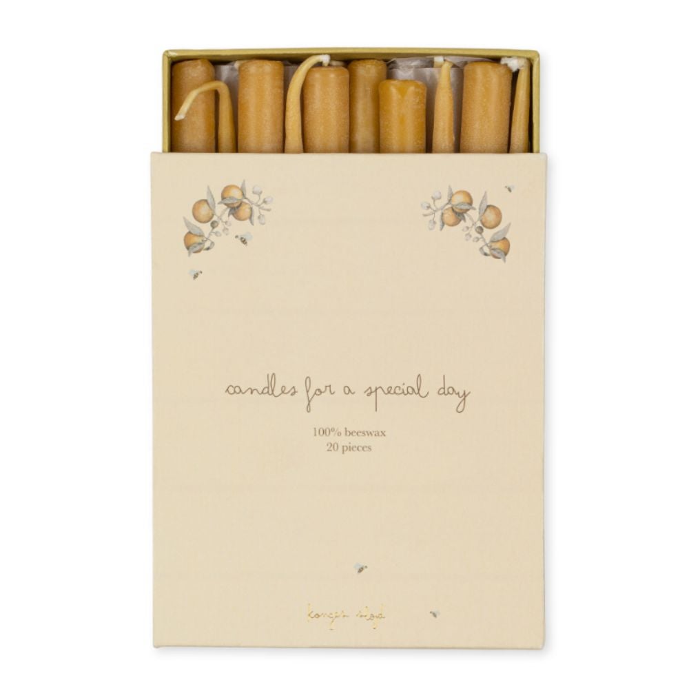 Konges Sløjd 20 Pack Birthday Train Candles Nature