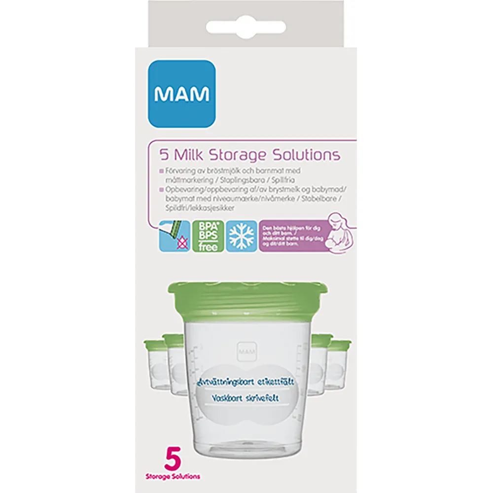 MAM Milk Storage Solution 5 stk grønn