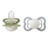 BIBS Supreme 2 PACK silikon størrelse 2 Sage GLOW/Cloud GLOW