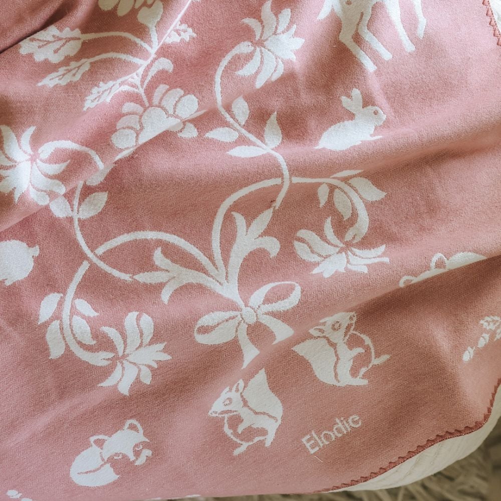 Elodie Details Jacquardpledd Mullberry Pink