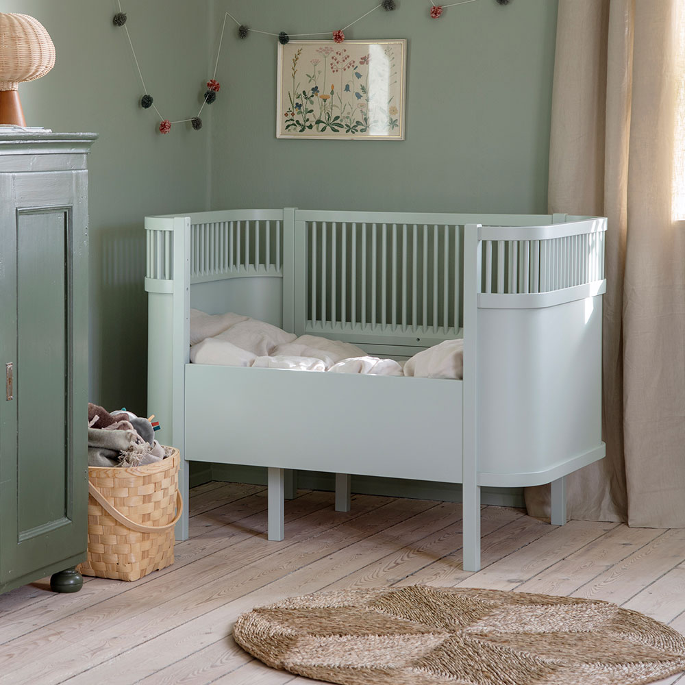 Sebra Baby & Junior vokse seng Mist Green