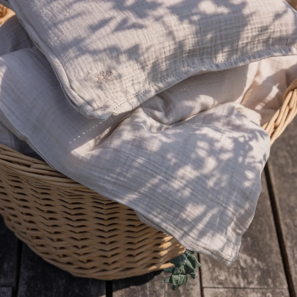 Sebra Sengesett junior musselin seabreeze beige