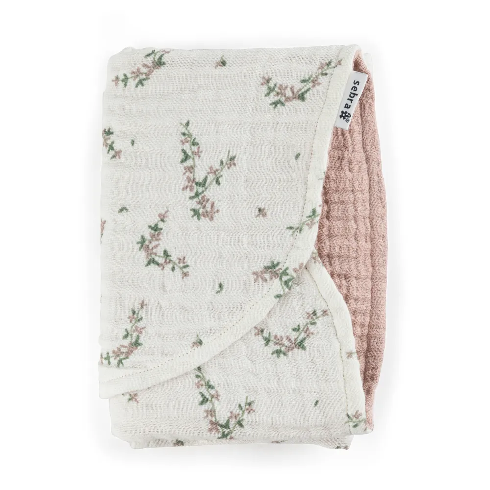 Sebra stelleunderlag 2-pakning muslin Powder blue