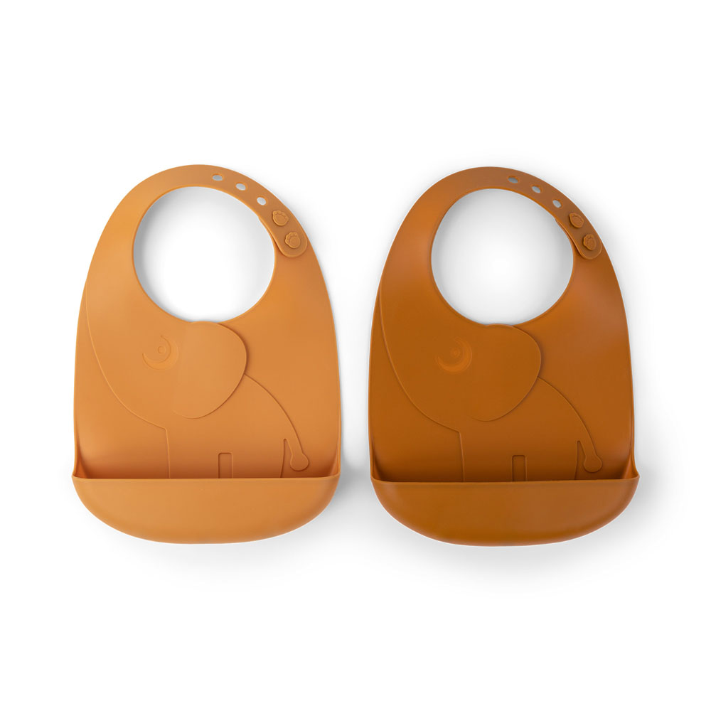 Done by Deer Peekaboo smekke 2-pack Elphee Mustard