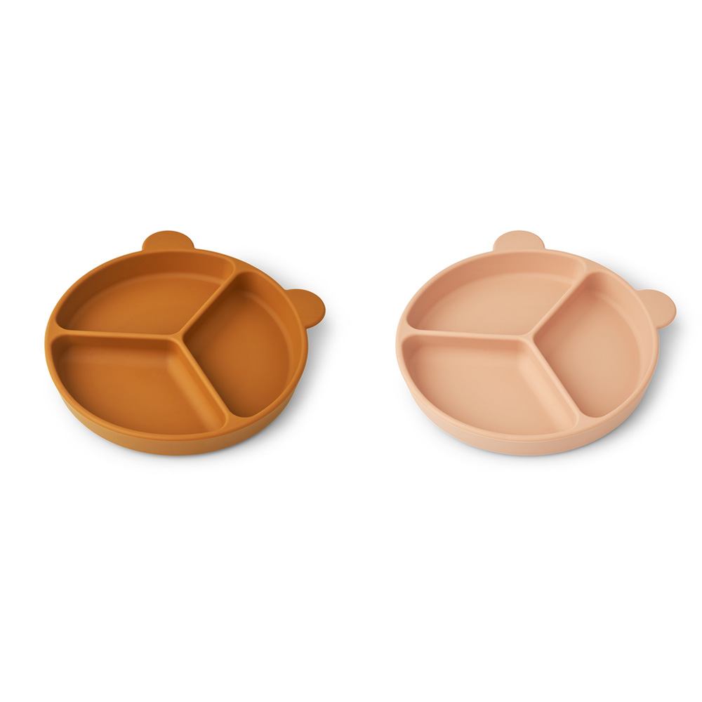 Liewood Stacy skiller sugeplate 2-pak Mustard / tuscany rose mix