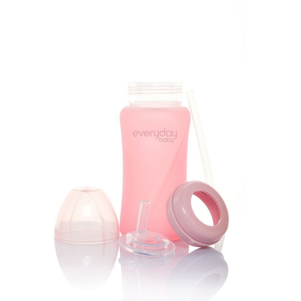 Everyday sugerørflaske Healthy + 240 ml - Rose Pink