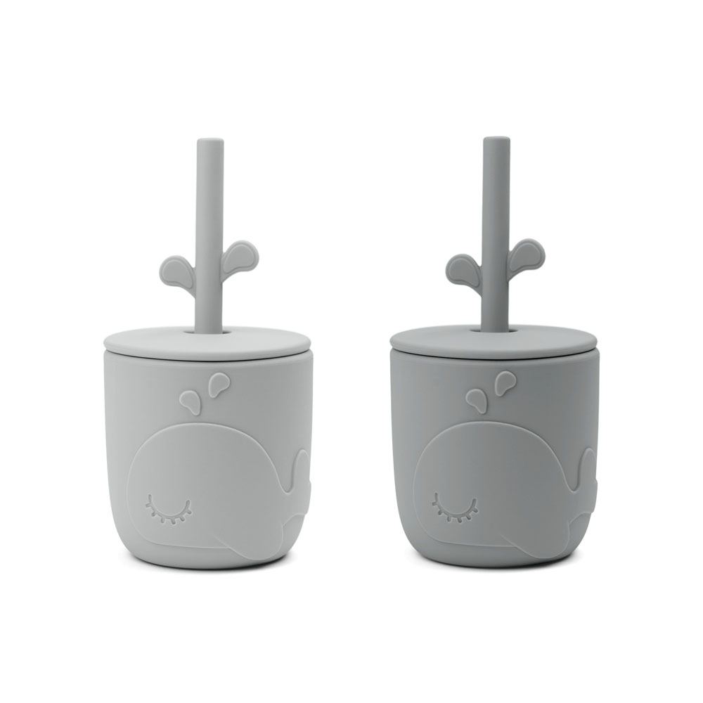 Done by Deer Peekaboo halmkrus 2-pack Wally Grey