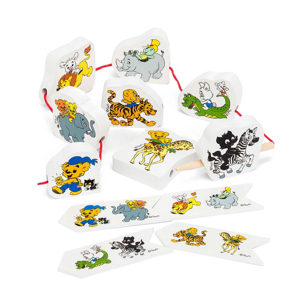 Teddybjørn String Puzzle Ville dyr