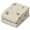  Liewood Lewis muslintepper 2-p Peach / Sea shell mix