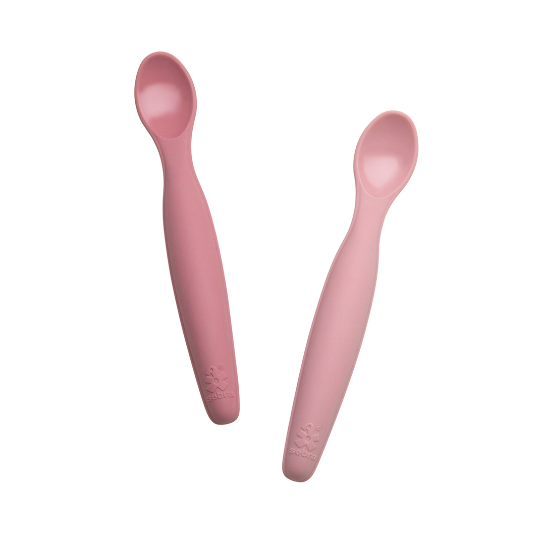 Sebra Silikonskjeer 2-pakning lang, Blossom Pink