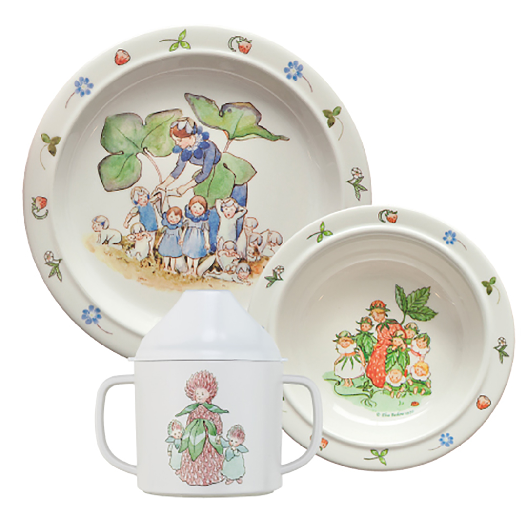 Rätt Start Elsa Beskow Blomsterbarn, servise for barn, 3 deler