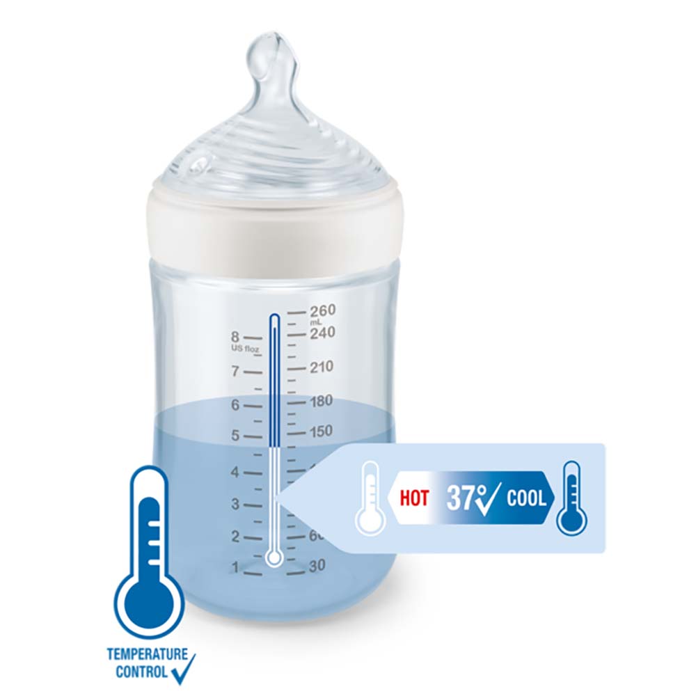 NUK Nature Sense tåteflaske 150 ml Hvit