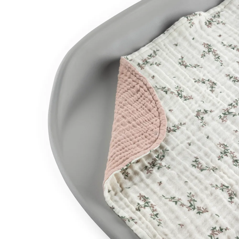 Sebra stelleunderlag 2-pakning muslin Powder blue