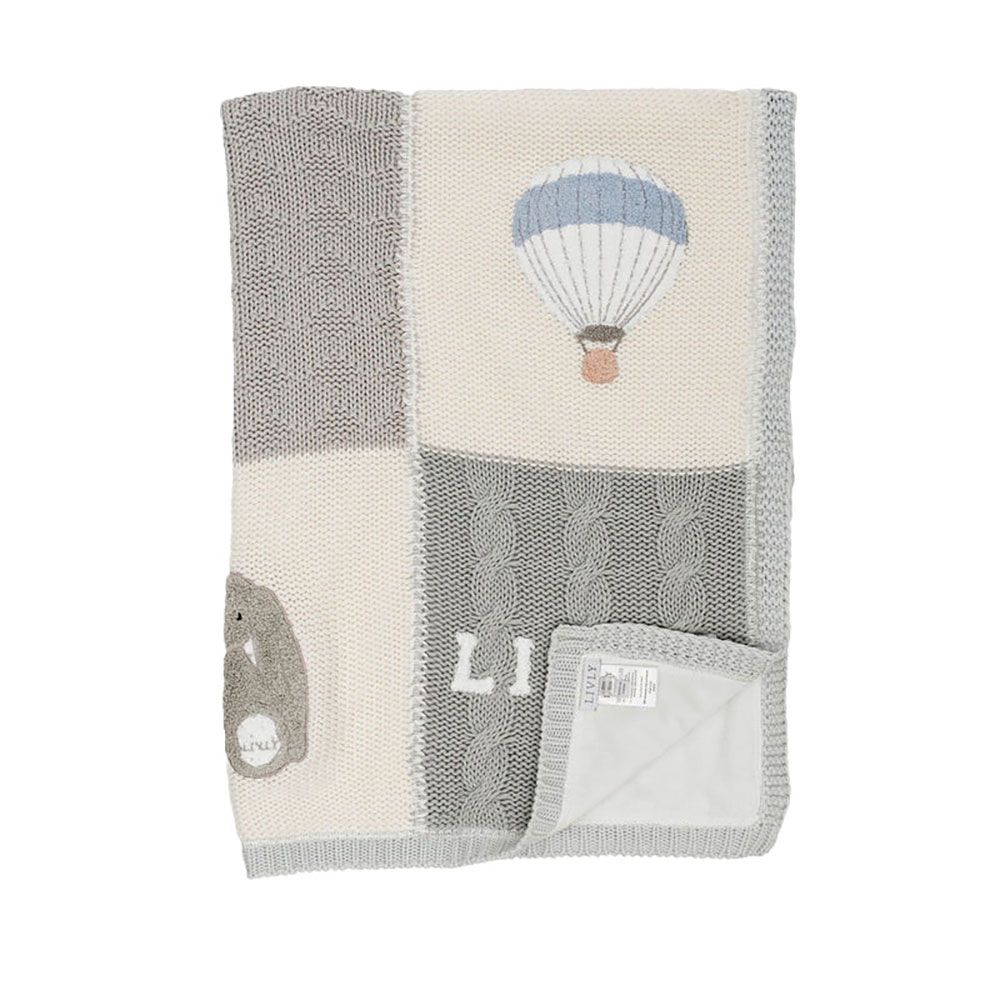 Livly Playroom Strikket Teppe Blå