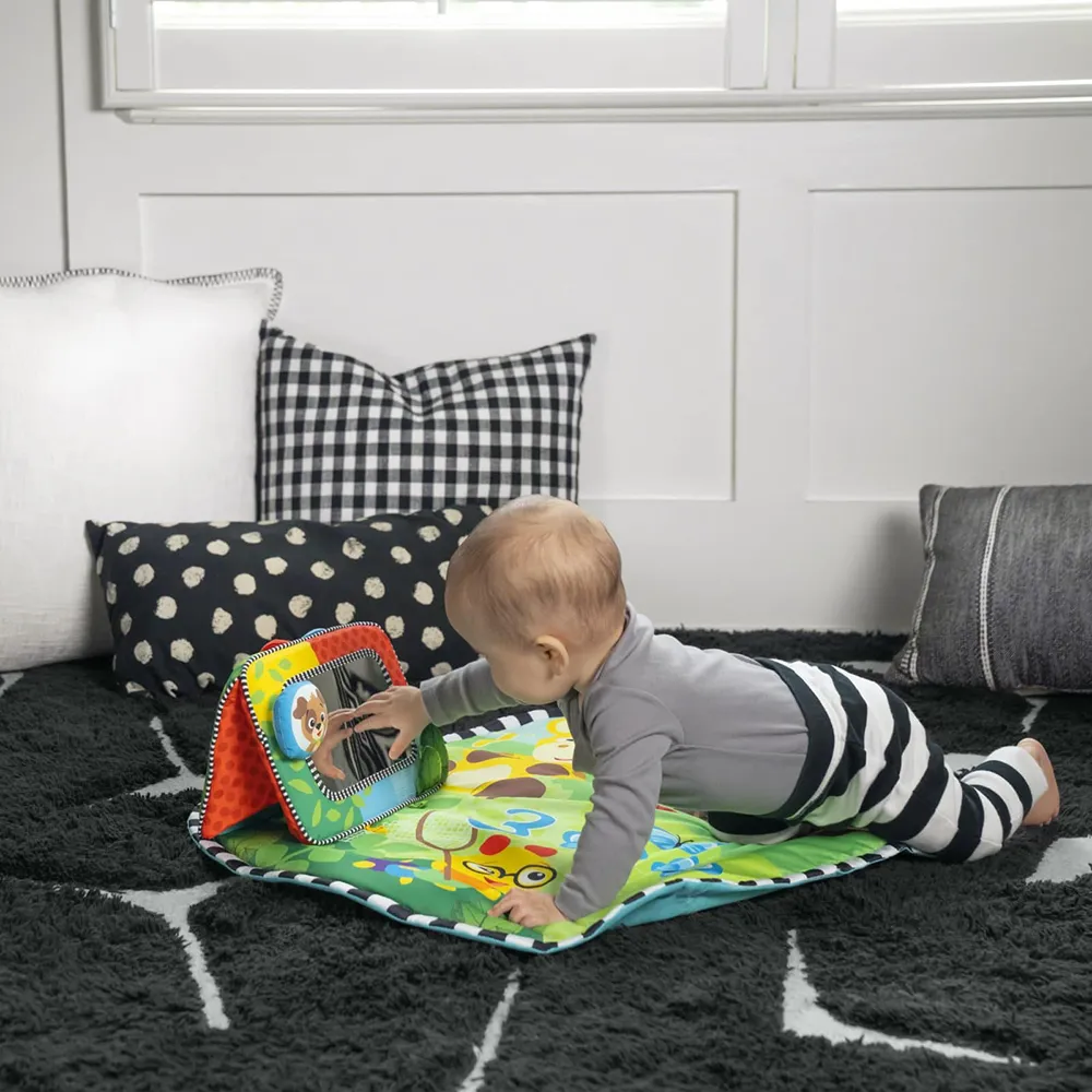 Baby Einstein Discovery Garden Tummy Time-matte og speil