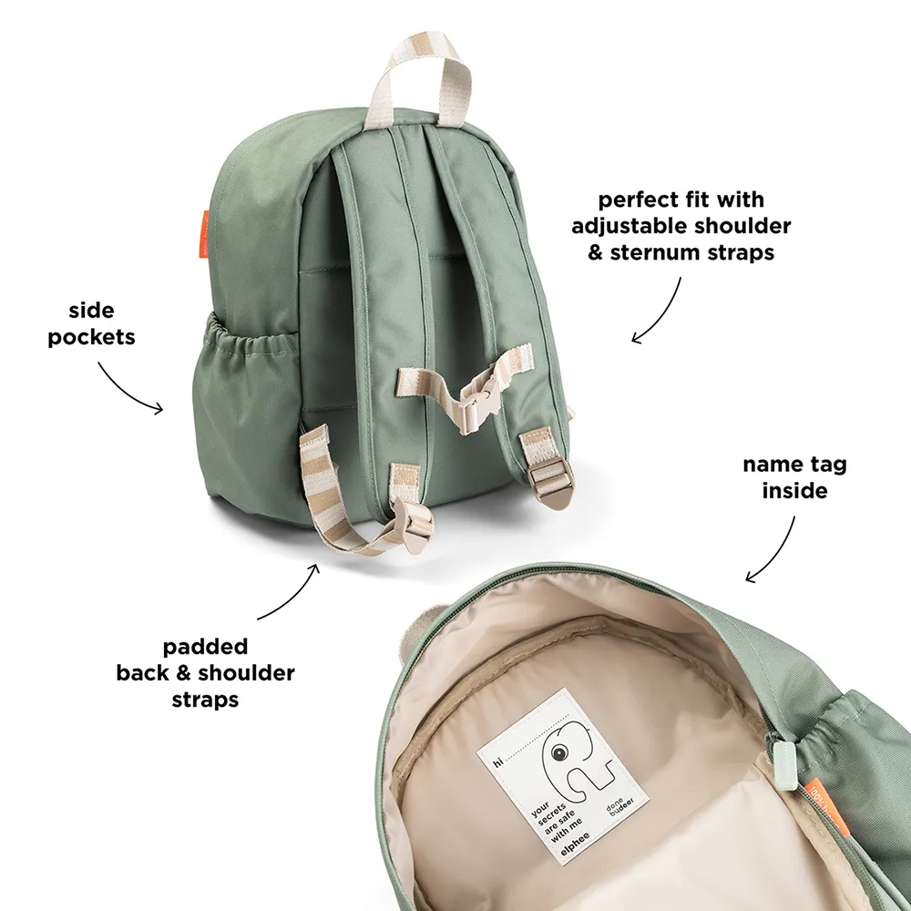 Done by Deer Kids ryggsekk Playground grønn 7,5 L