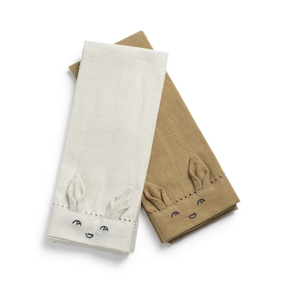 Elodie Details servietter 2pakning Lily White / Warm sand