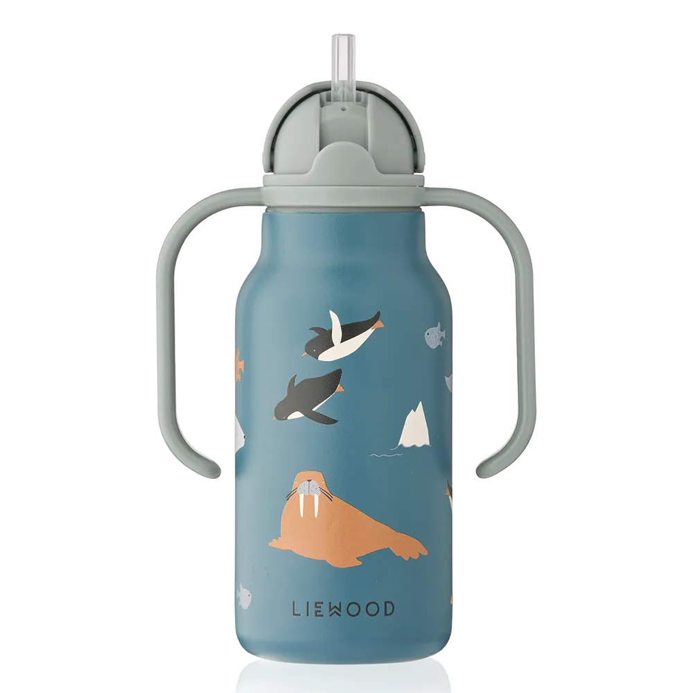 Liewood Kimmie vannflaske 250 ml Arctic Sea /  Ocean view