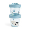 Done by Deer Baby oppbevaring av mat 2-pack Tiny farm Blue