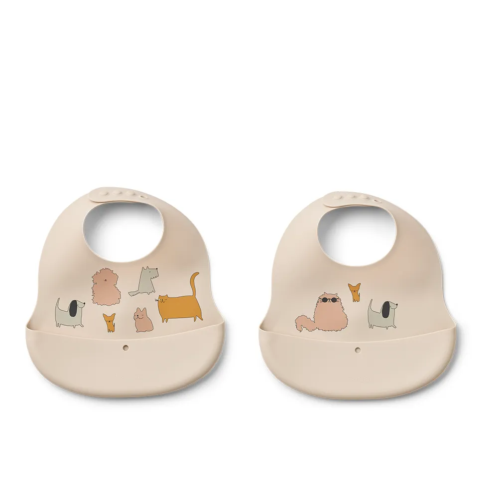 Liewood Ember Smekke 2-pack Cats and Dogs / Sandy