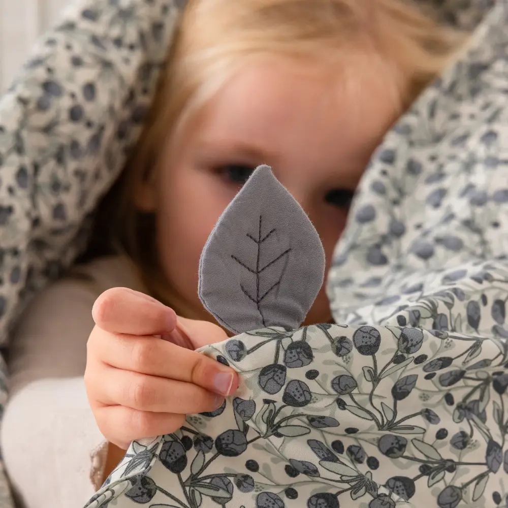 Sebra Dynetrekksett babyblå oliven