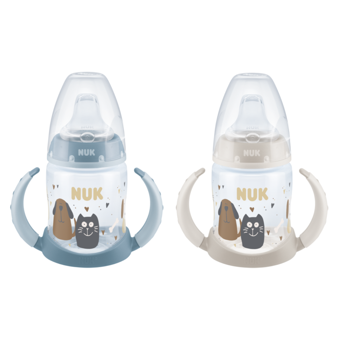 NUK Learner sølfri drikkekopp 150 ml Cat&Dog