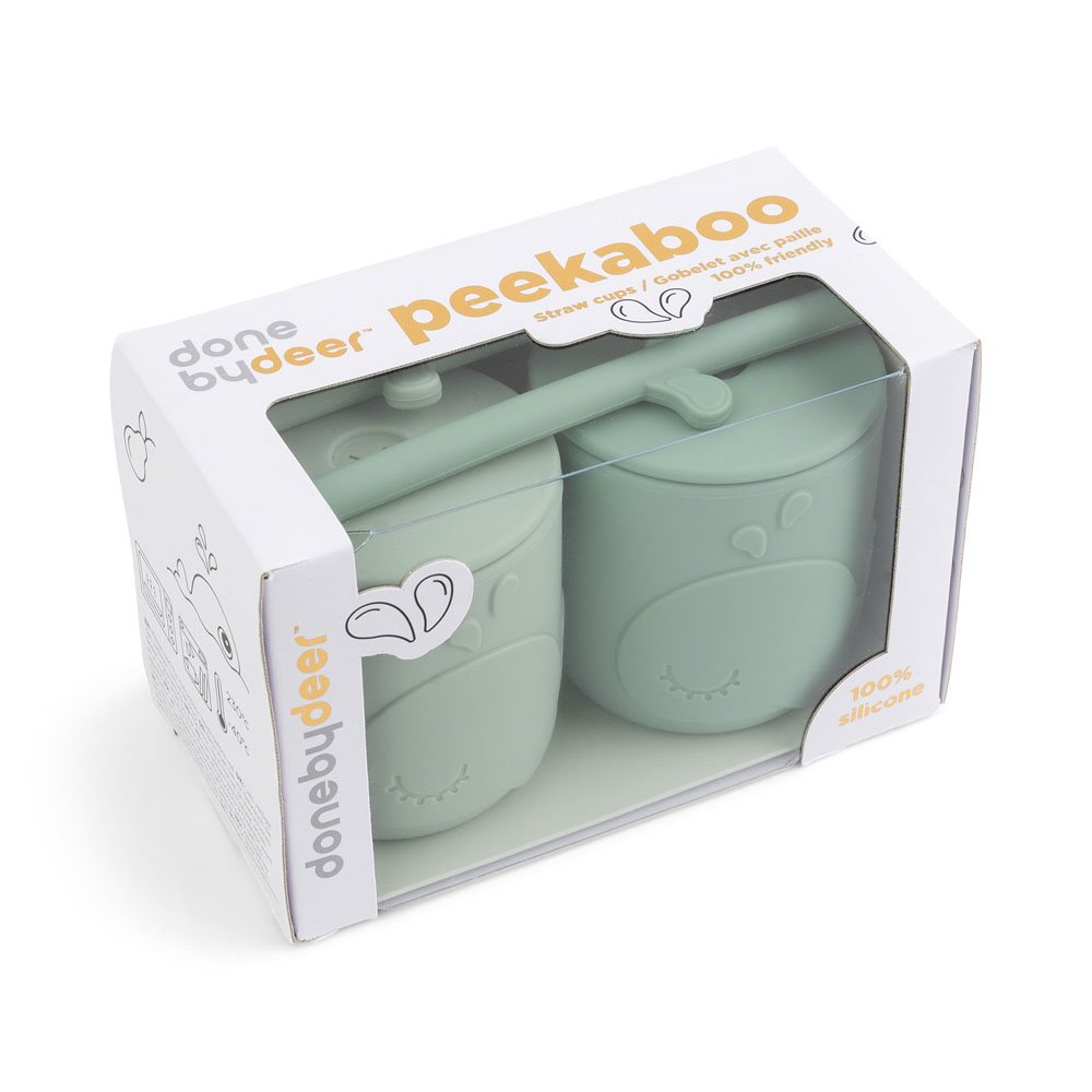 Done by Deer Peekaboo halmkrus 2-pack Wally Green