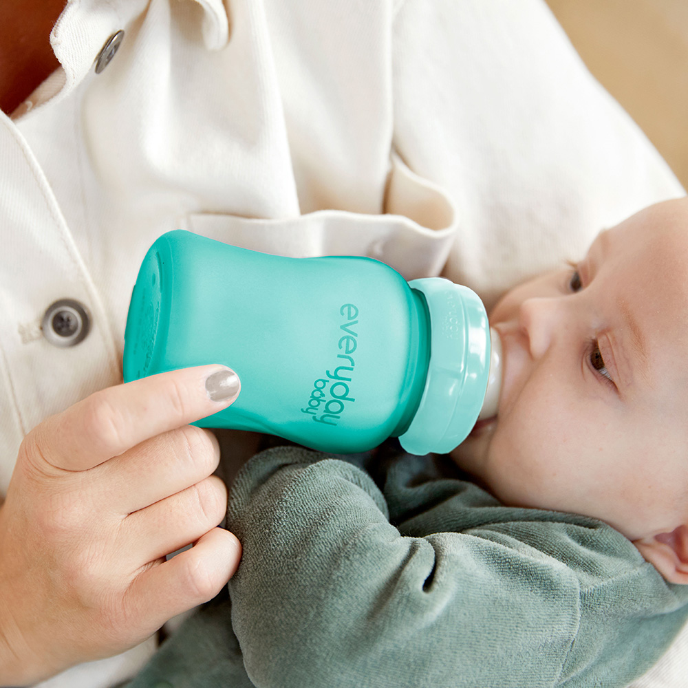 Everyday baby varmefølende tåteflaske - 150ml turkis