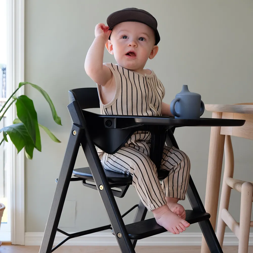 Kaos Klapp Høy stol Eik svart
