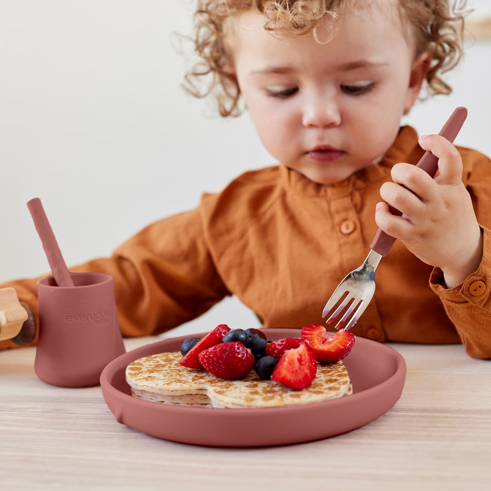 Everyday Baby silikontallerken Nature Red