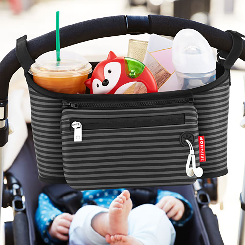 Skip Hop Stroller Organizer svart/grå striper